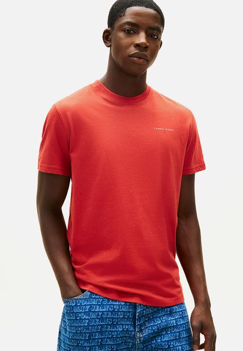 Tommy Hilfiger - Tjm Slim Linear Ss Tee 2Pck Ext - Dark Night Navy / Terracota Red