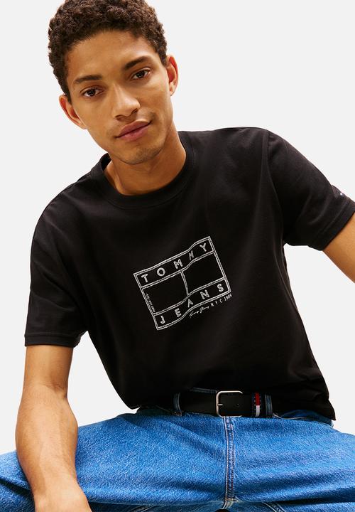 Tommy Hilfiger - Tjm Reg Center Flag Ss Tee - Black