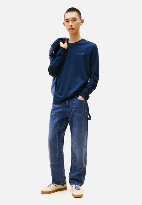 Tommy Hilfiger - Tjm Slim Chest Linear Ls Tee Ext - Dark Night Navy