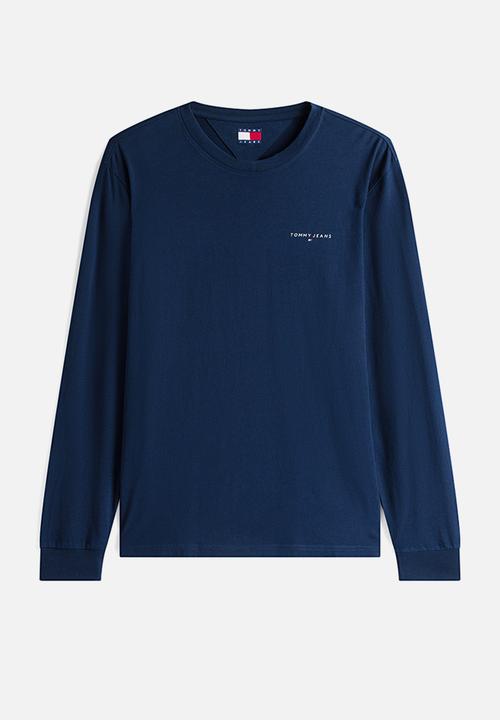 Tommy Hilfiger - Tjm Slim Chest Linear Ls Tee Ext - Dark Night Navy