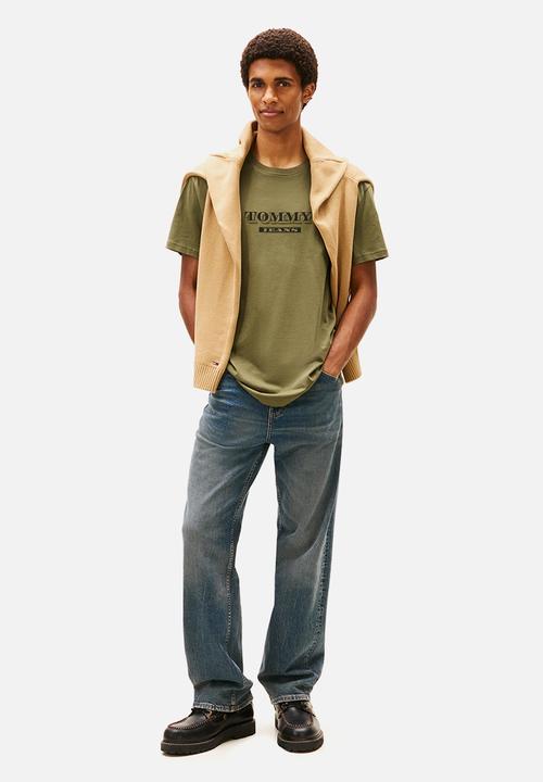 Tommy Hilfiger - Tjm Reg Bills Font Ss Tee Ext - Dark Greenery