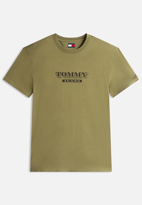 Tommy Hilfiger - Tjm Reg Bills Font Ss Tee Ext - Dark Greenery