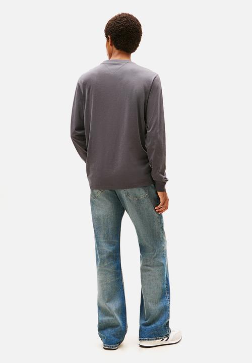 Tommy Hilfiger - Tjm Slim Chest Linear Ls Tee Ext - Washed Black