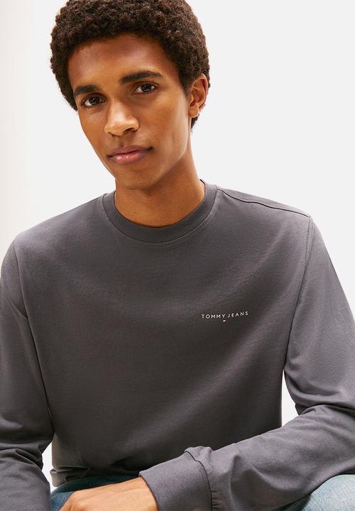 Tommy Hilfiger - Tjm Slim Chest Linear Ls Tee Ext - Washed Black