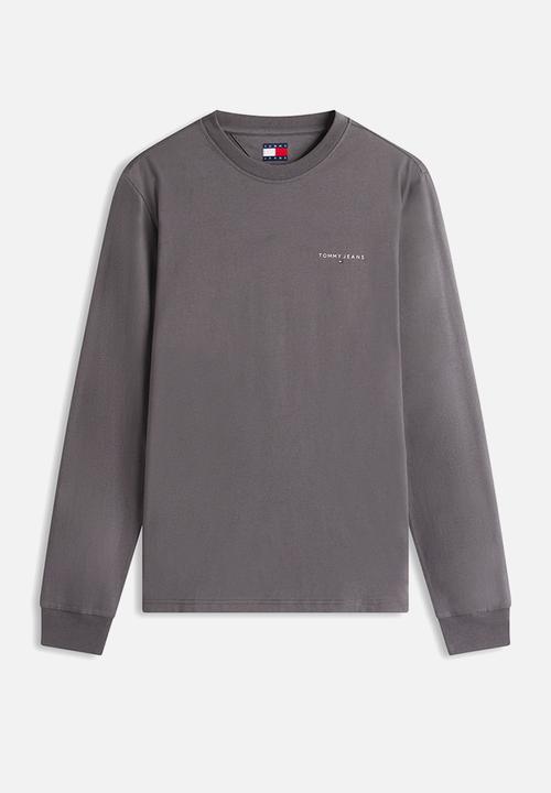 Tommy Hilfiger - Tjm Slim Chest Linear Ls Tee Ext - Washed Black