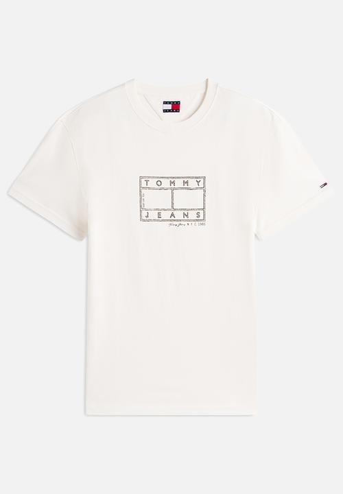 Tommy Hilfiger - Tjm Reg Center Flag Ss Tee - Ancient White