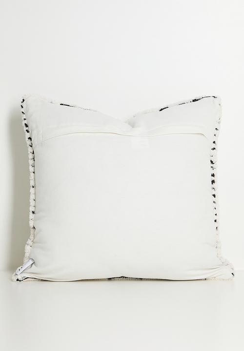 Sixth Floor - Tufted Stripe Woven Cushion Cover - Black & White