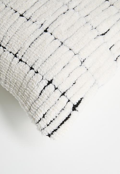 Sixth Floor - Tufted Stripe Woven Cushion Cover - Black & White