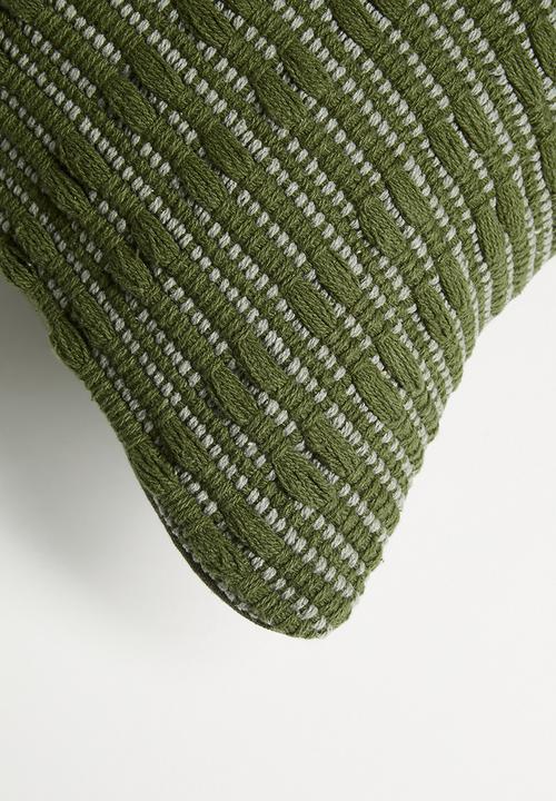 Sixth Floor - Chunky Woven Cushion Cover - Olive