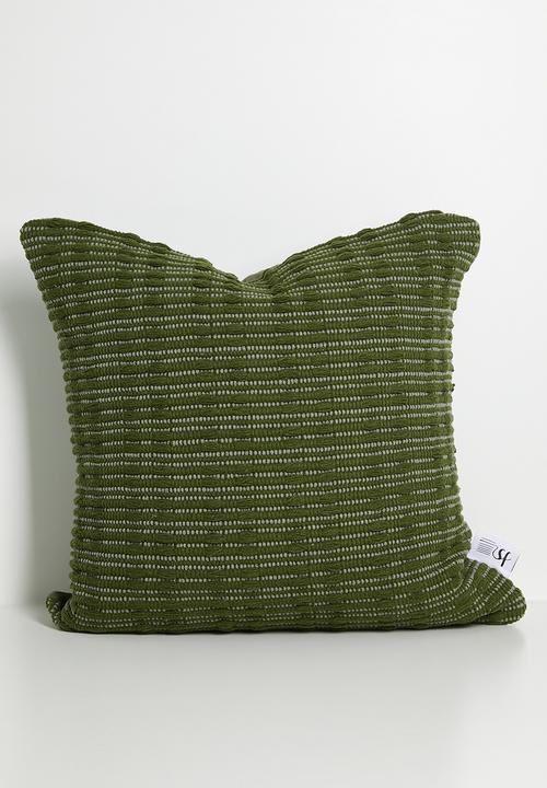 Chunky Woven Cushion Cover - Olive