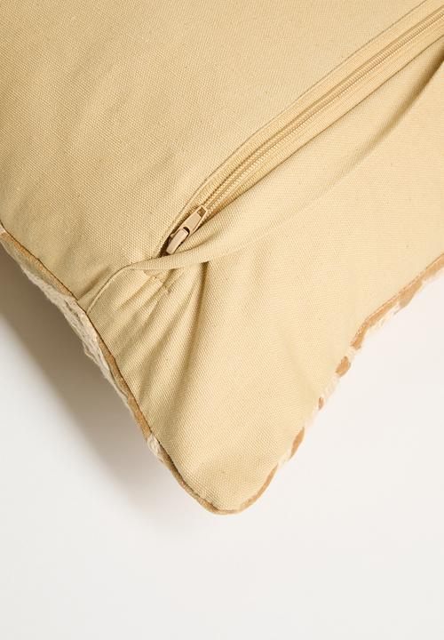 Sixth Floor - Embroidered Velvet Cushion Cover - Rust