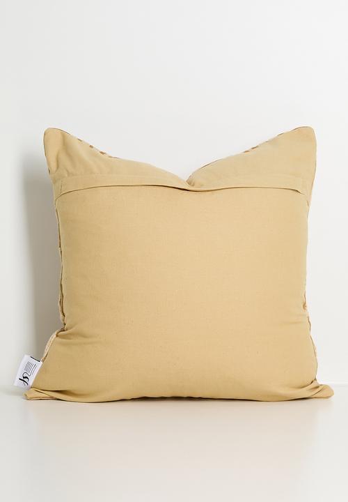 Sixth Floor - Embroidered Velvet Cushion Cover - Rust