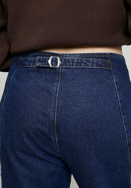 Me&B - Plus Contour Waist Barrel Leg Jeans - Medium Wash