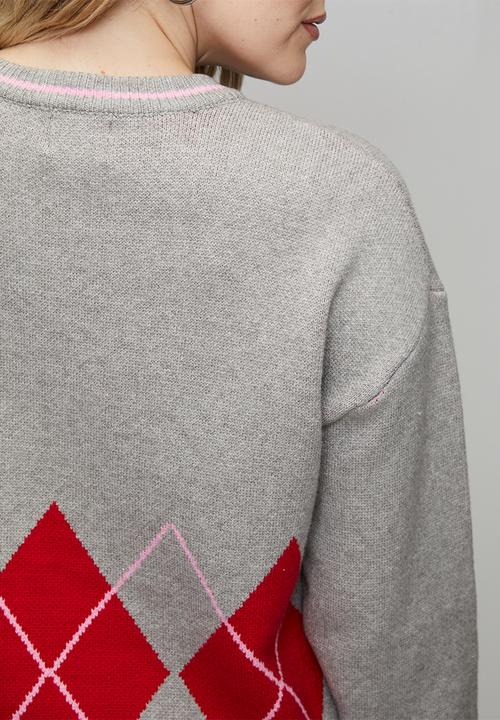 Me&B - Plus Ultimate Jumper - Red Argyle
