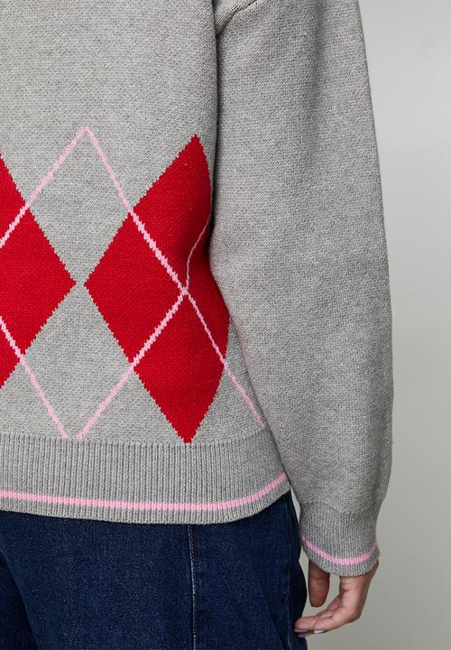 Me&B - Plus Ultimate Jumper - Red Argyle