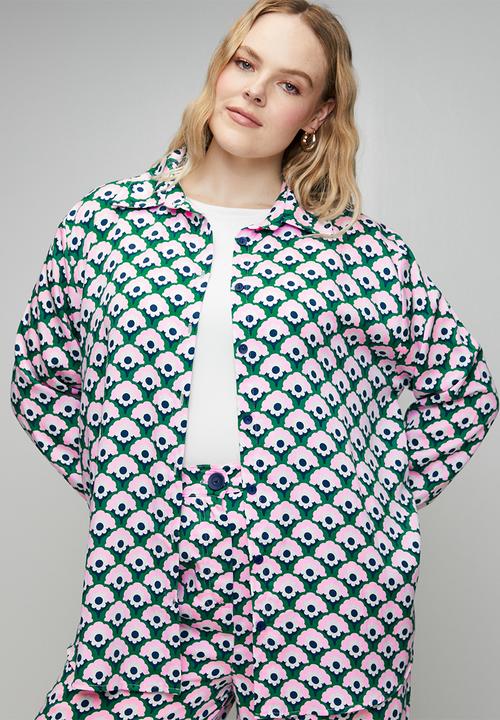 Me&B - Plus Classic Shirt Geo Floral - multi