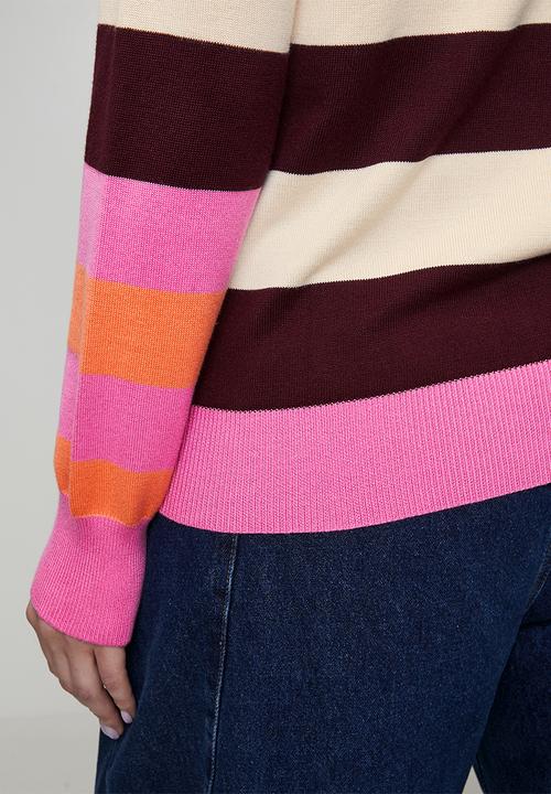 Me&B - Plus Luxe Jumper in Candy Stripe - Multi