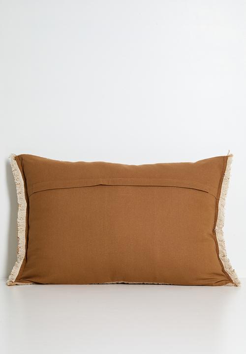 Sixth Floor - Fringe Woven Cushion Cover - Rust
