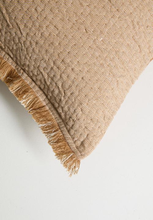 Sixth Floor - Fringe Woven Cushion Cover - Rust