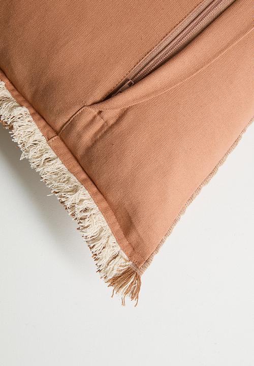 Sixth Floor - Fringe Woven Cushion Cover - Mauve