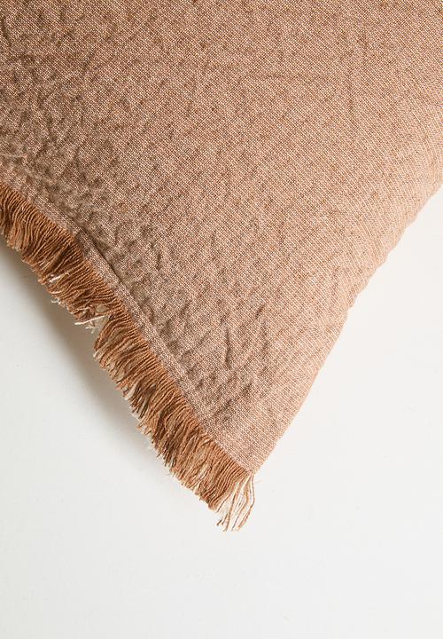 Sixth Floor - Fringe Woven Cushion Cover - Mauve
