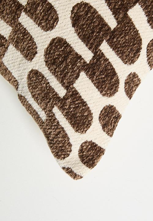 Sixth Floor - Art Deco Jacquard Cushion Cover - Rust