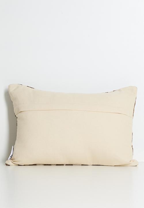Sixth Floor - Art Deco Jacquard Cushion Cover - Rust