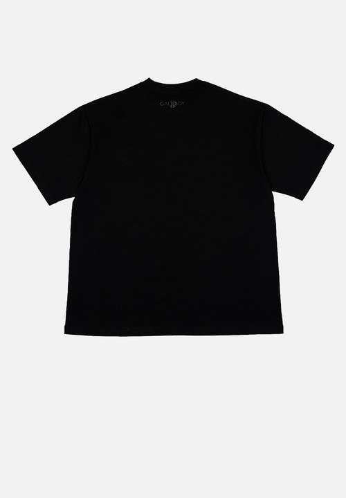 GALXBOY - COIN EMBROIDERY T-SHIRT  - BLACK
