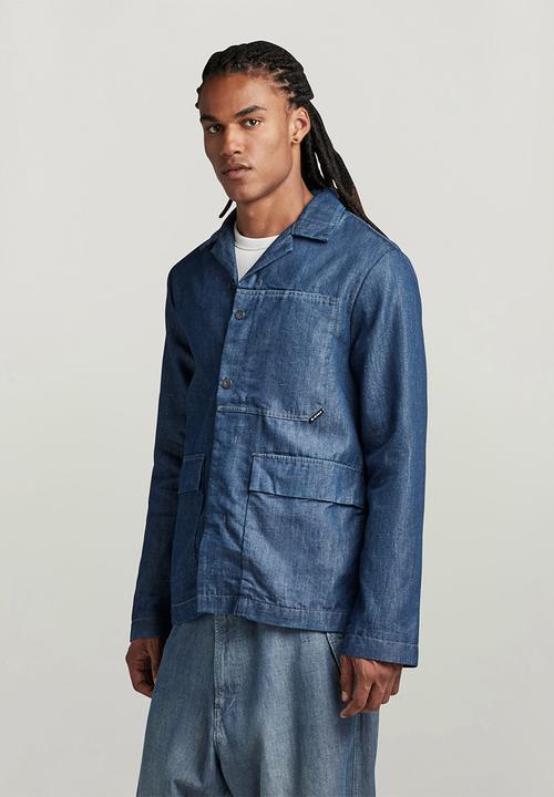 G-STAR - Marseille Blazer - worn in cadet blue