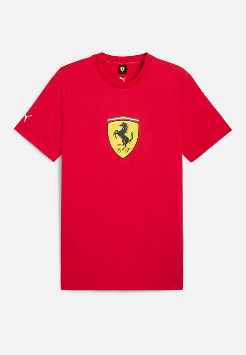 PUMA - Ferrari Race Colored Big Shield Tee - Ross Red