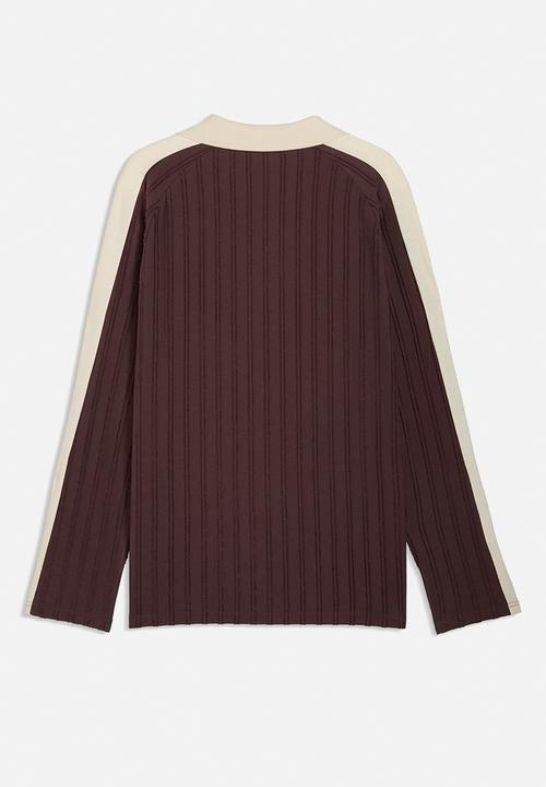 PUMA - T7 Relaxed Retro Long Sleeve Polo - Chocolate Brown
