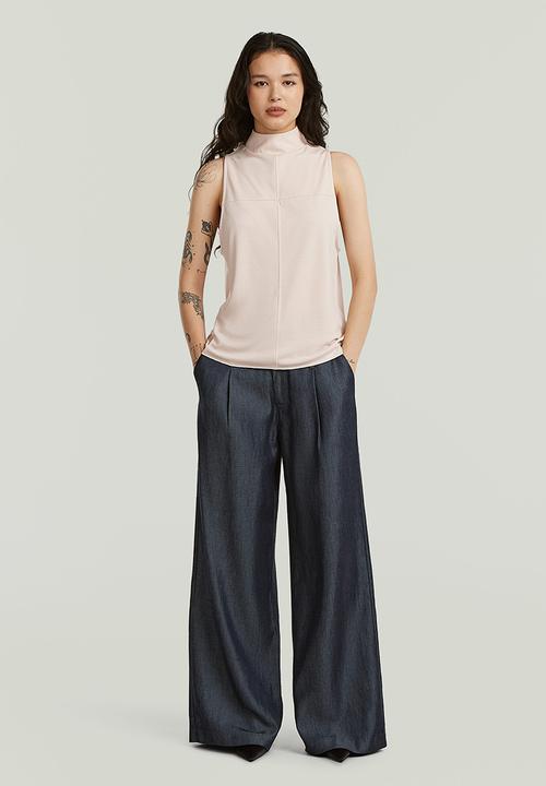 G-STAR - Fluid wide leg pants wmn - rinsed