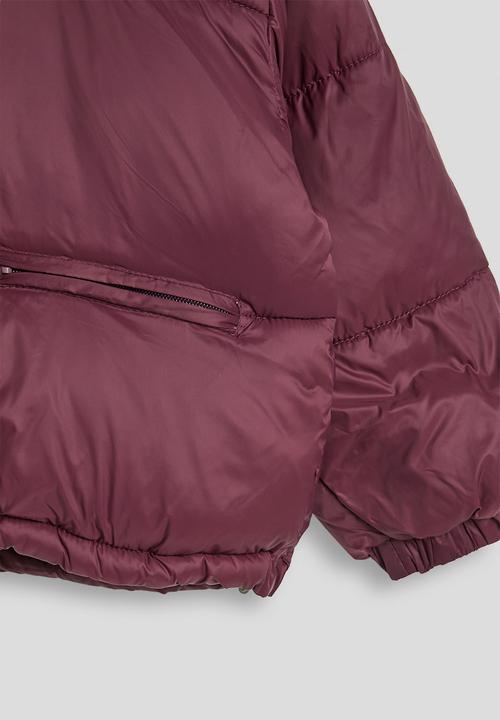 Pop Candy - Hooded puffer jacket - raspberry red