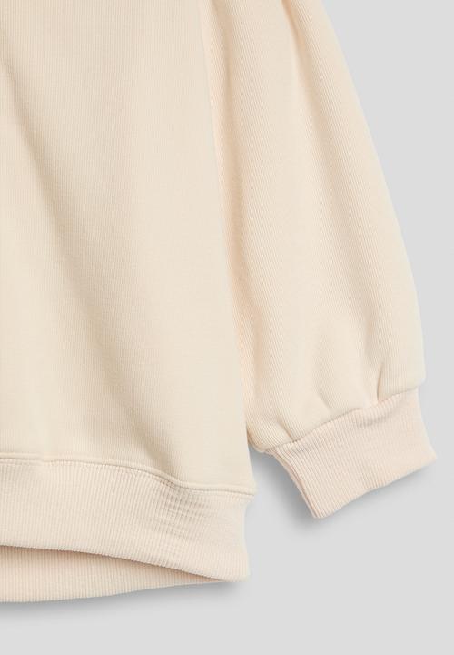 Pop Candy - Embroidered slogan hoodie - cream/dark brown gingham