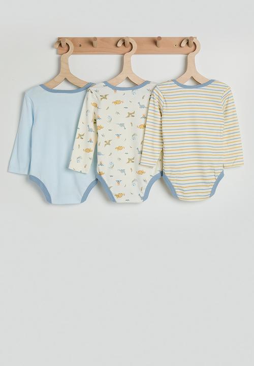 Pop Candy - 3 pack bodysuit - baby blue/neutral/multi