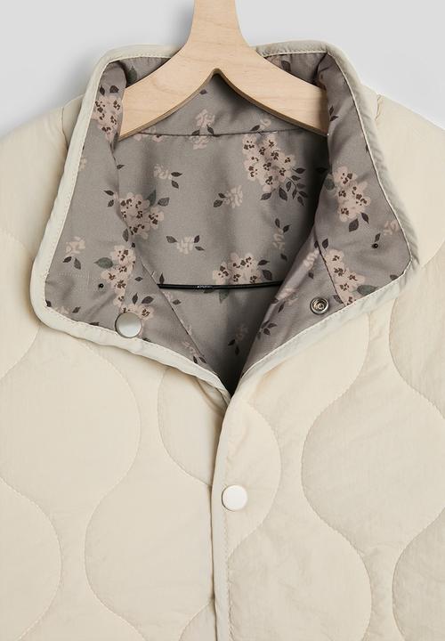 Pop Candy - Onion quilted padded jacket - stone