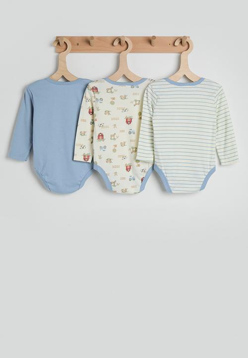 Pop Candy - 3 pack bodysuit - blue/neutral/multi