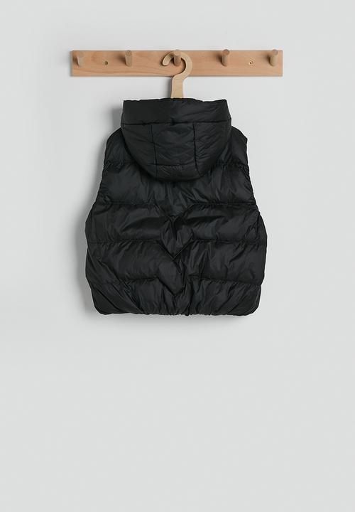 Pop Candy - Hooded puffer vest - black