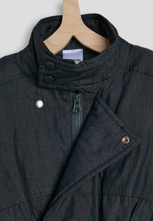 Pop Candy - Funnel neck bubble hem vest - black
