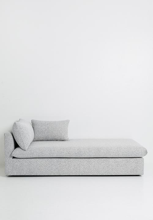Lira Luxe Daybed Right - Salt & Pepper