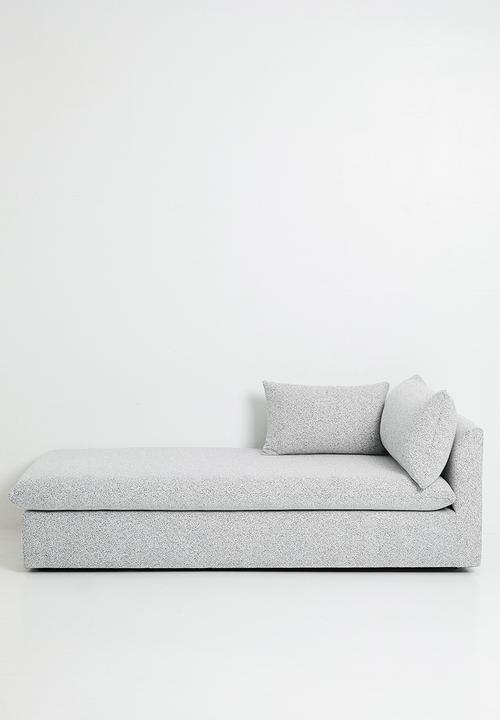 Lira Luxe Daybed Left - Salt & Pepper