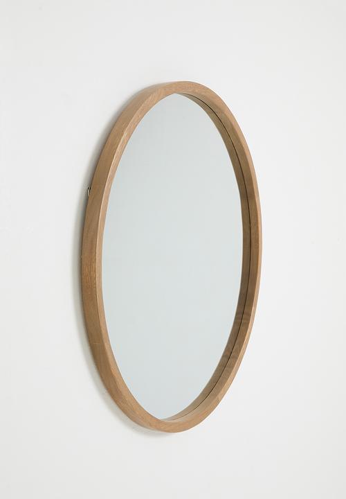 Sixth Floor - Mira round wooden mirror - Natural