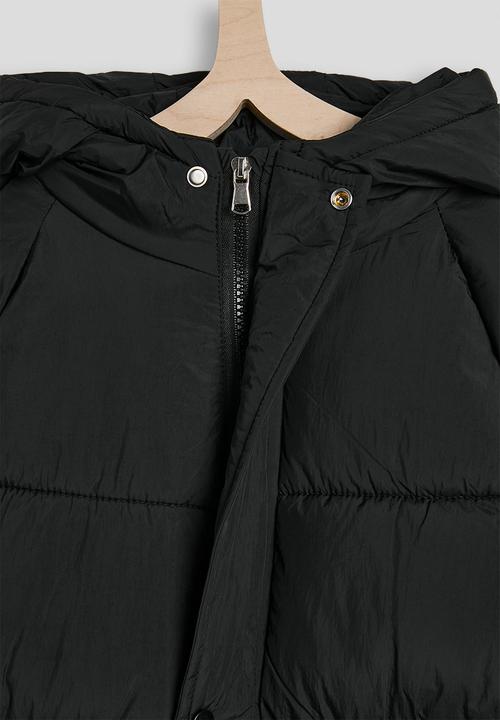 Pop Candy - Box quilted puffer jacket - black