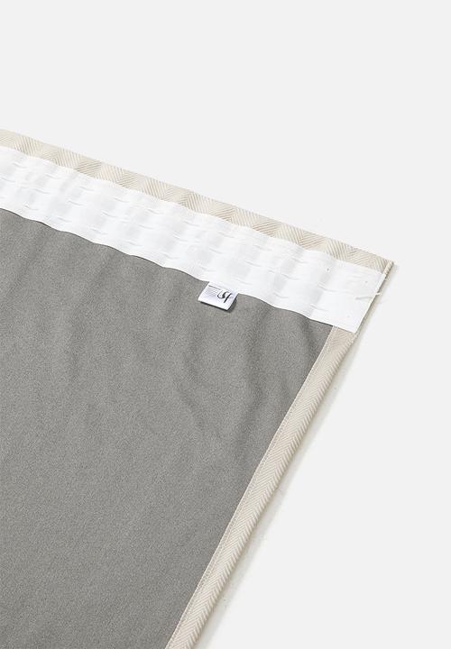 Sixth Floor - Herringbone Velvet Selflined Curtain Taped - Taupe