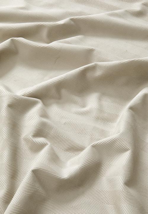 Sixth Floor - Herringbone Velvet Selflined Curtain Taped - Taupe