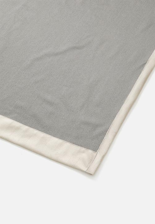 Sixth Floor - Herringbone Velvet Self lined Curtain Eyelet - Taupe