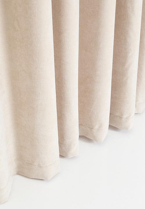 Sixth Floor - Osiris Chenille Lined Curtains Eyelet - Natural