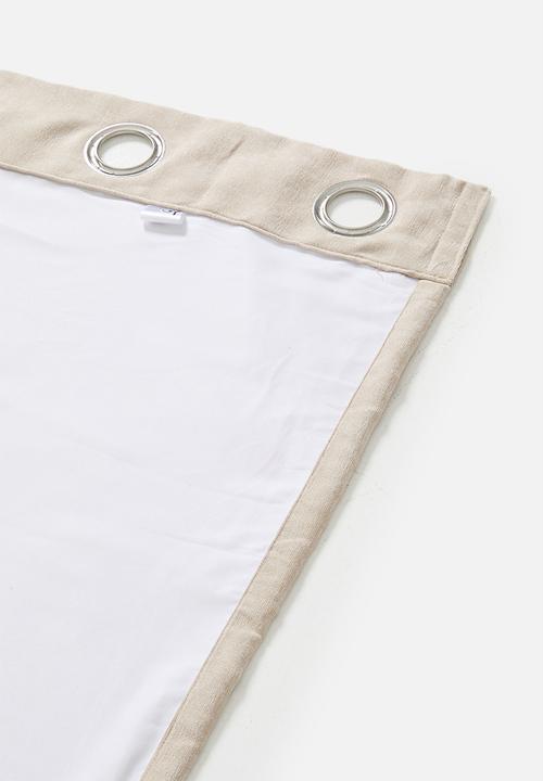 Sixth Floor - Osiris Chenille Lined Curtains Eyelet - Natural