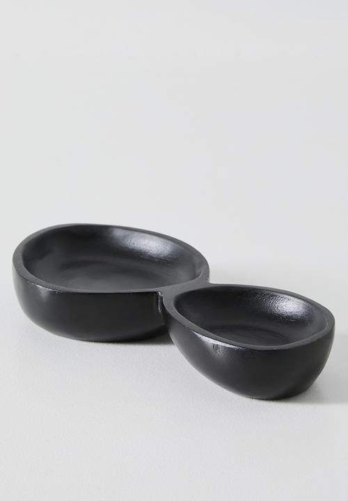 Sixth Floor - Cluster Wooden Olive Bowls - Black