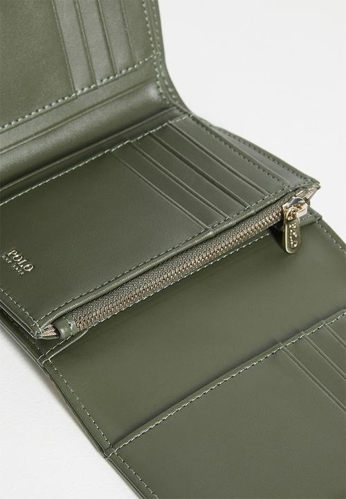 POLO - Palma medium trifold purse - olive